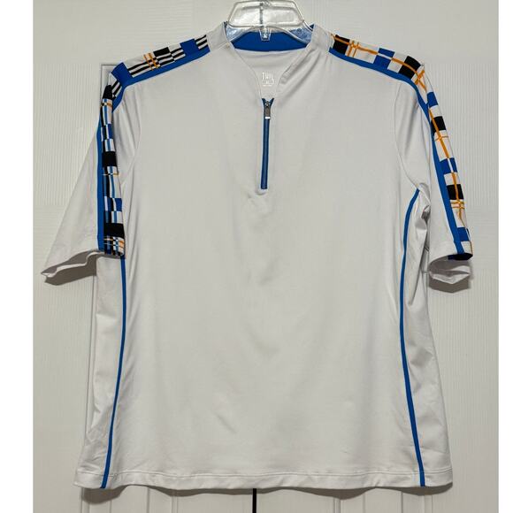 Tail Mara Activewear Elbow Sleeve Top, White, Size XL - Picture 4 of 9